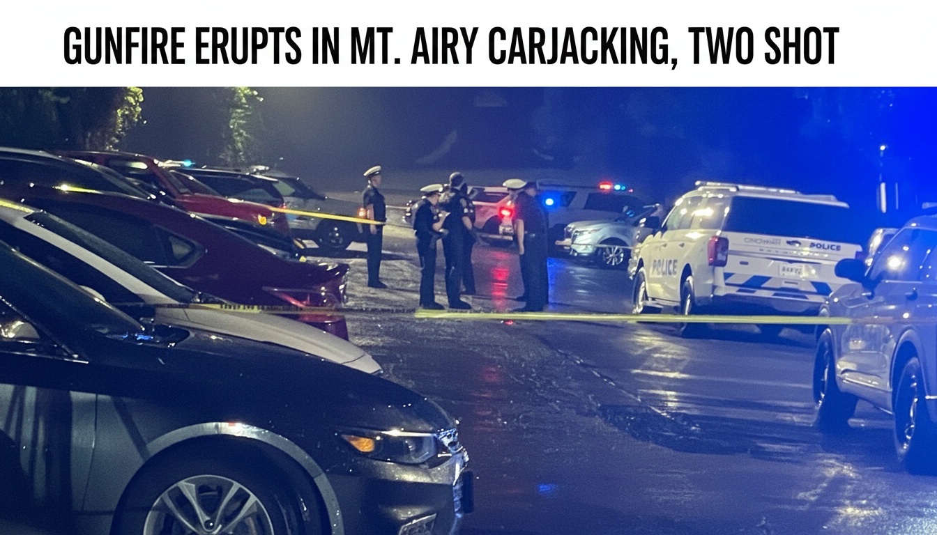 Gunfire Erupts in Mt. Airy Carjacking, Two Shot