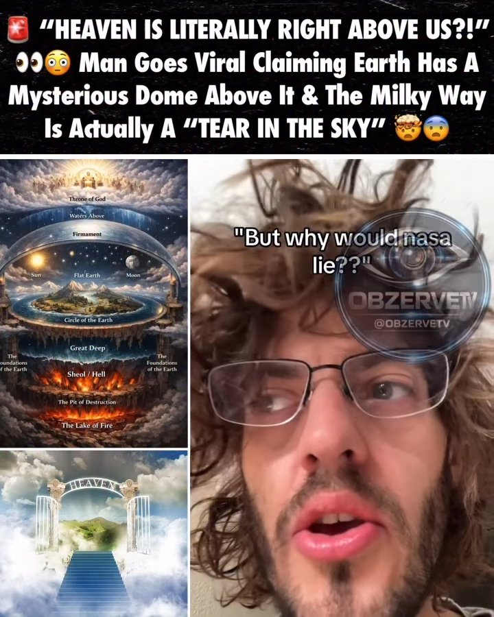 [Thursday] HEAVEN IS LITERALLY RIGHT ABOVE US! A man has the internet talking after going viral with a clip in