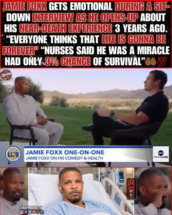 [Sunday] Jamie Foxx gets emotional during a sit-down interview